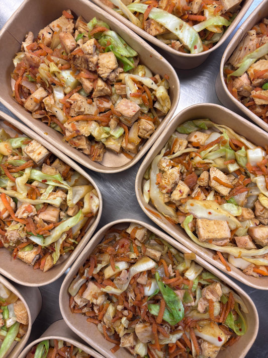 Spicy Chicken Eggroll Rice Bowl