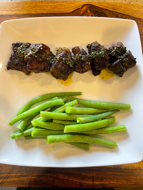 Chimichurri Steak Skewers
