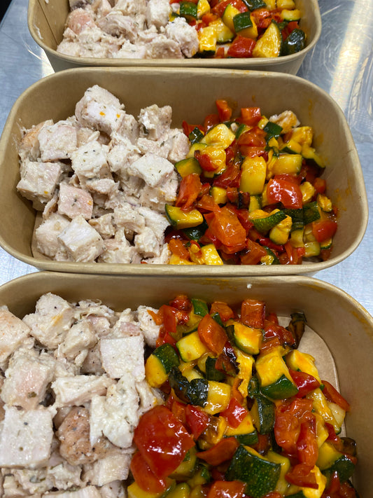 Ranch Chicken and Buffalo Zucchini